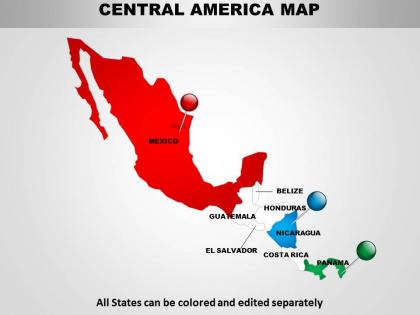 Central america map design 1114