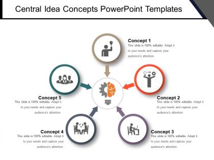 Central idea concepts powerpoint templates
