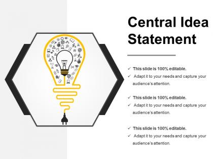 Central idea statement powerpoint shapes
