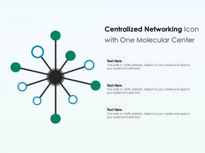 Centralized network icon with one molecular center