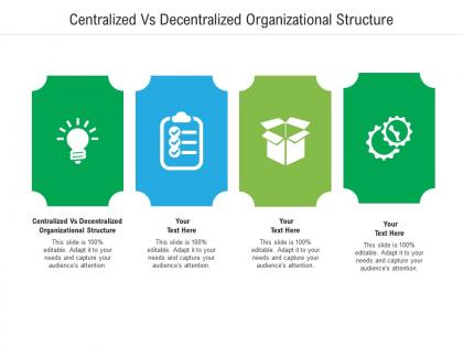 Centralized vs decentralized organizational structure ppt powerpoint presentation icon cpb