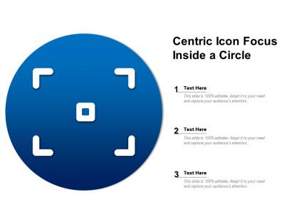 Centric icon focus inside a circle