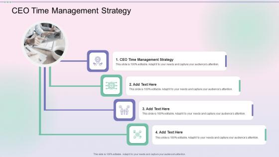 CEO Time Management Strategy In Powerpoint And Google Slides Cpb
