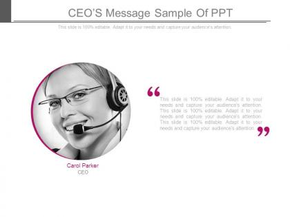 Ceos message sample of ppt