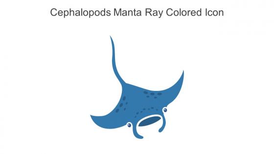 Cephalopods Manta Ray Colored Icon In Powerpoint Pptx Png And Editable Eps Format