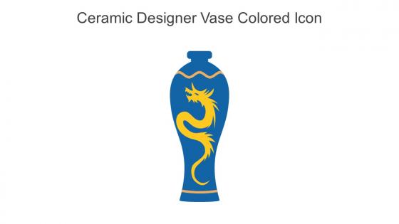 Ceramic Designer Vase Colored Icon in powerpoint pptx png and editable eps format