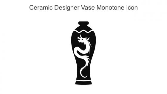 Ceramic Designer Vase Monotone Icon in powerpoint pptx png and editable eps format
