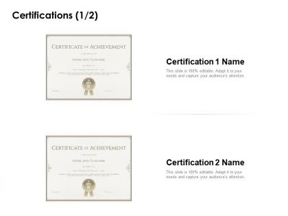 Certifications winner ppt powerpoint presentation templates