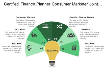 Certified finance planner consumer marketer joint venture manage