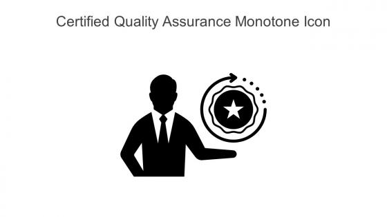 Certified Quality Assurance Monotone Icon In Powerpoint Pptx Png And Editable Eps Format