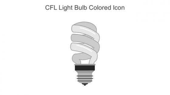 CFL Light Bulb Colored Icon In Powerpoint Pptx Png And Editable Eps Format