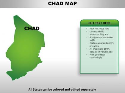 Chad country powerpoint maps