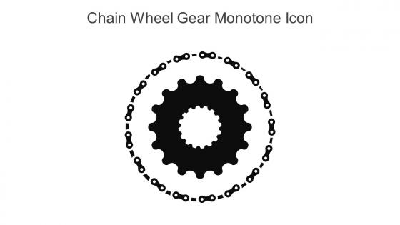 Chain Wheel Gear Monotone Icon In Powerpoint Pptx Png And Editable Eps Format