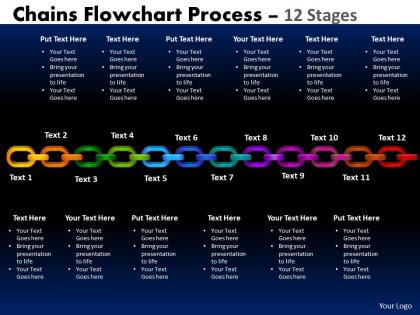Chains flowchart process diagram 12 stages