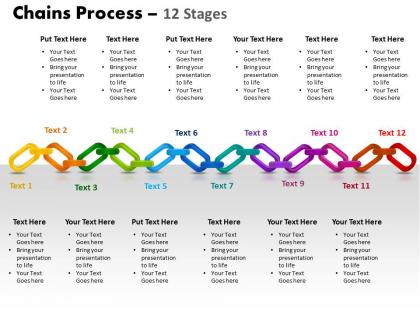 Chains process 12 stages powerpoint slides and ppt templates 0412