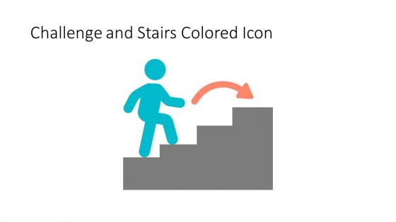 Challenge And Stairs Colored Icon In Powerpoint Pptx Png And Editable Eps Format