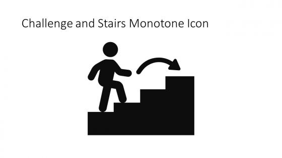 Challenge And Stairs Monotone Icon In Powerpoint Pptx Png And Editable Eps Format
