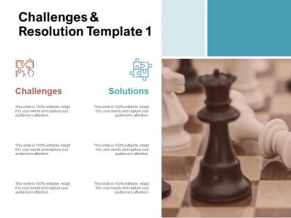 Challenges and resolution marketing ppt powerpoint presentation slides aids