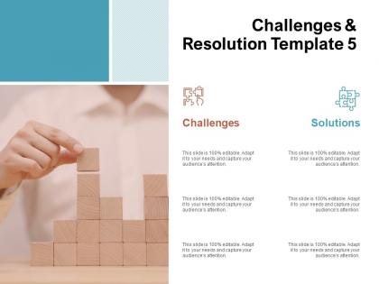 Challenges and resolution planning ppt powerpoint presentation slides brochure