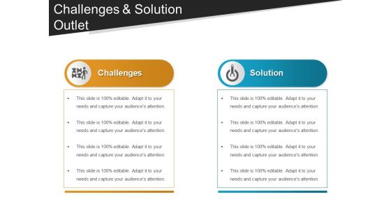 Challenges and solution outlet powerpoint templates