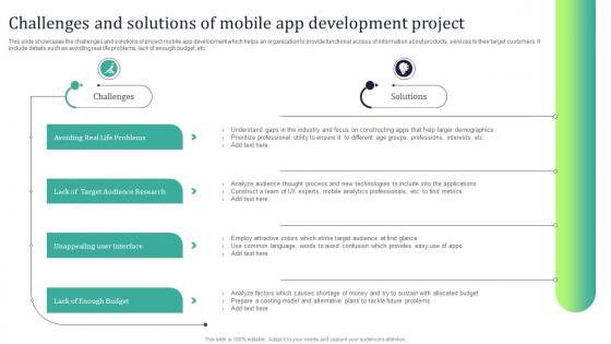 Challenges And Solutions Of Mobile App Development Project
