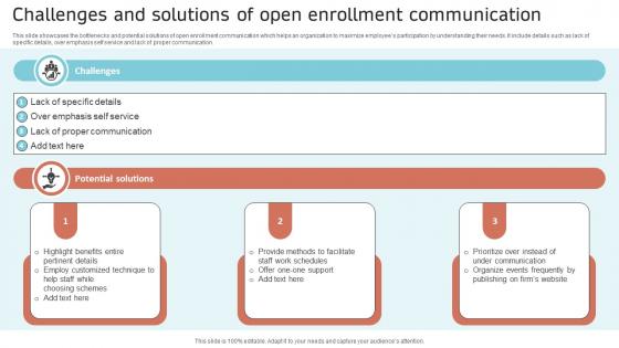 Challenges And Solutions Of Open Enrollment Communication