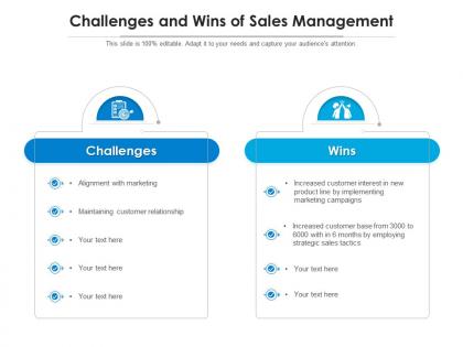 Challenges and wins of sales management