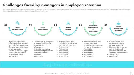 Challenges Faced By Managers In Employee Retention Developing Staff Retention Strategies