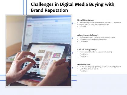 Challenges in digital media buying with brand reputation