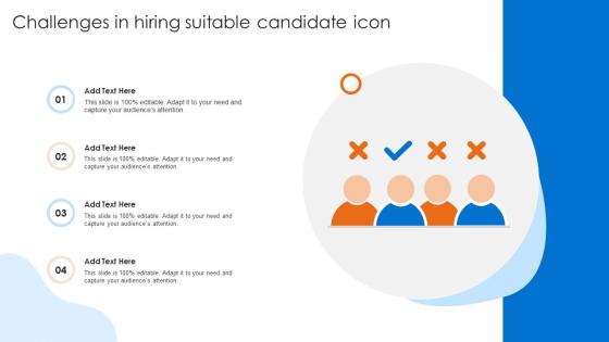 Challenges In Hiring Suitable Candidate Icon