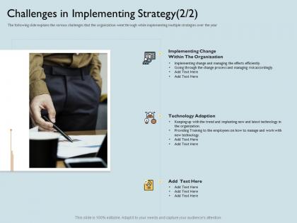Challenges in implementing strategy latest ppt powerpoint presentation inspiration portfolio