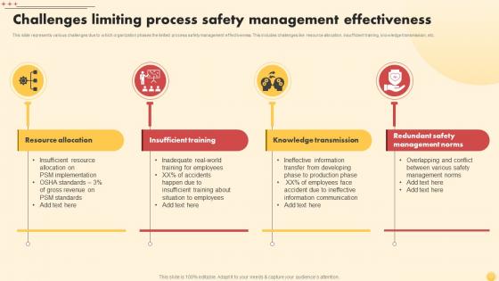 Challenges Limiting Process Safety Management Effectiveness