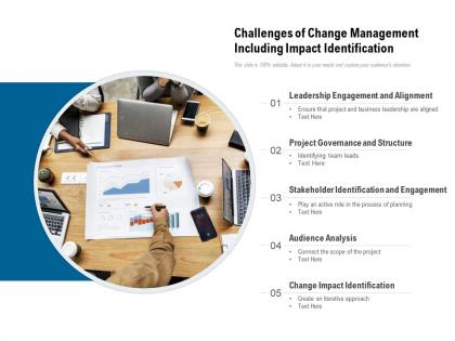 Challenges of change management including impact identification