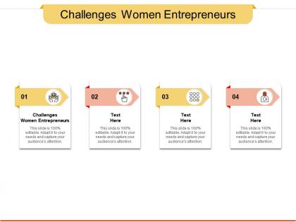 Challenges women entrepreneurs ppt powerpoint presentation inspiration cpb