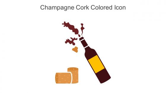 Champagne Cork Colored Icon In Powerpoint Pptx Png And Editable Eps Format