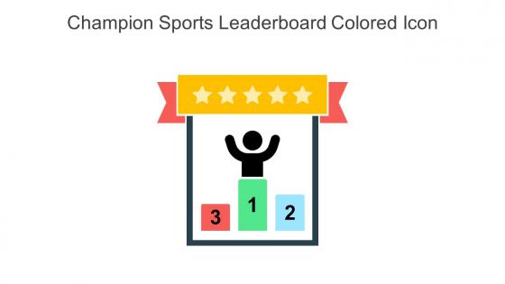 Champion Sports Leaderboard Colored Icon In Powerpoint Pptx Png And Editable Eps Format