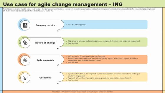 Change Agility Use Case For Agile Change Management ING CM SS V