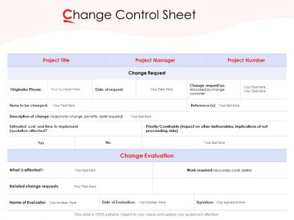Change control sheet ppt powerpoint presentation professional pictures