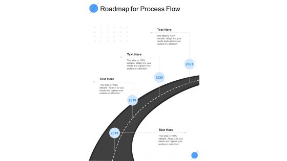 Change Implementation Proposal Roadmap For Process Flow One Pager Sample Example Document