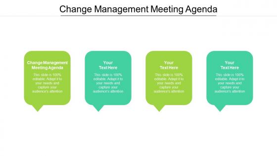 Change management meeting agenda ppt powerpoint presentation layouts ideas cpb