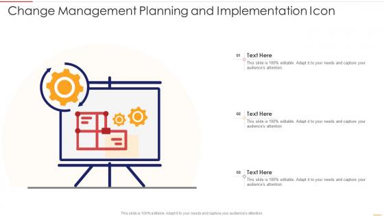 Change Management Planning And Implementation Icon