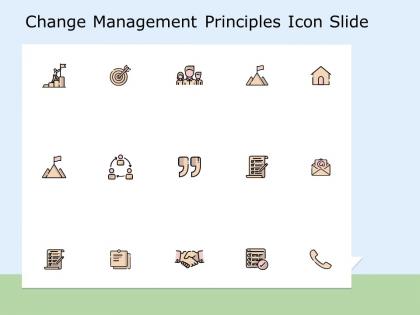 Change management principles icon slide target ppt powerpoint presentation professional mockup
