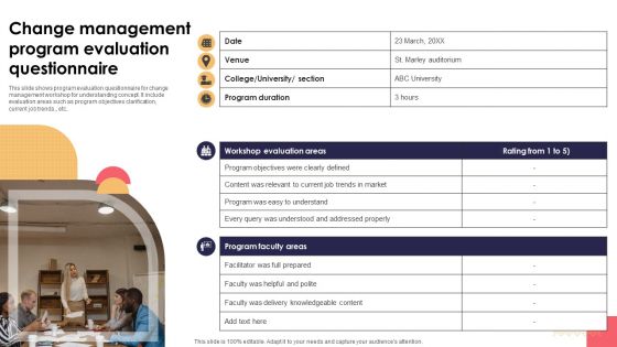 Change Management Program Evaluation Questionnaire