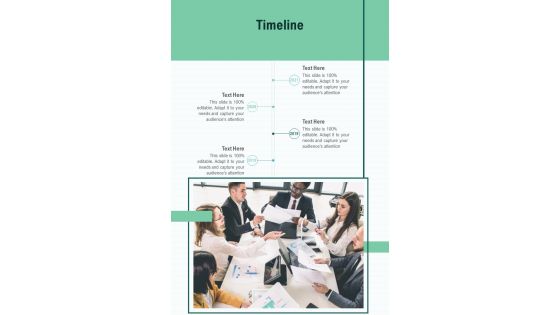 Change Management Proposal Timeline One Pager Sample Example Document