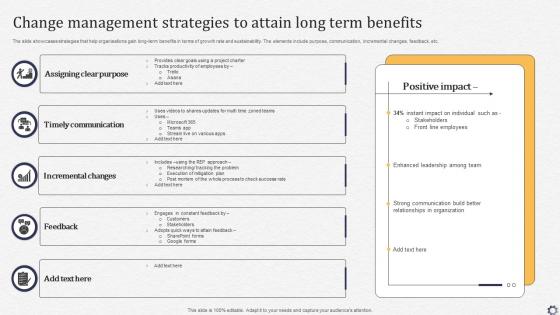 Change Management Strategies To Attain Long Term Benefits