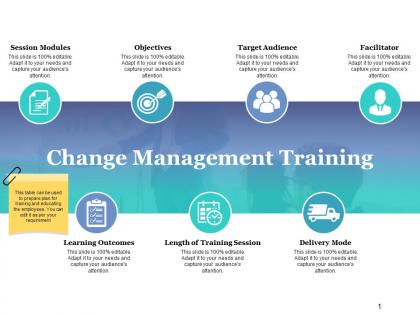Change management training ppt background graphics