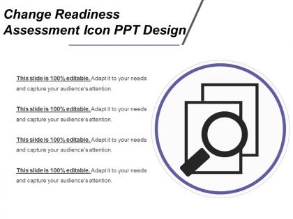 Change readiness assessment icon ppt design