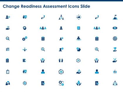 Change readiness assessment icons slide big data analysis ppt powerpoint slides