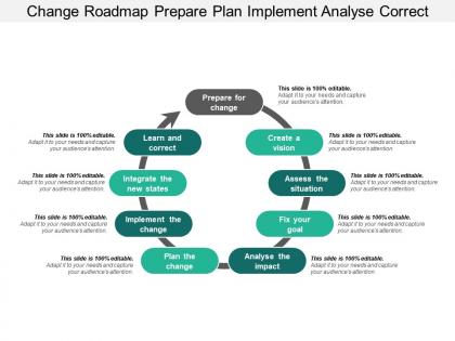 Change roadmap prepare plan implement analyse correct