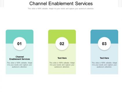 Channel enablement services ppt powerpoint presentation model inspiration cpb